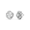 Two Tone Diamond Cluster Earrings