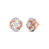 Two Tone Diamond Cluster Earrings