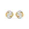 Two Tone Diamond Cluster Earrings