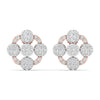 Two-Tone Diamond Gold Stud Earrings