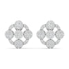 Two-Tone Diamond Gold Stud Earrings