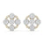 Two-Tone Diamond Gold Stud Earrings