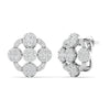 Two-Tone Diamond Gold Stud Earrings