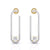 U-loop Drop Diamond Earrings