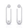 U-loop Drop Diamond Earrings