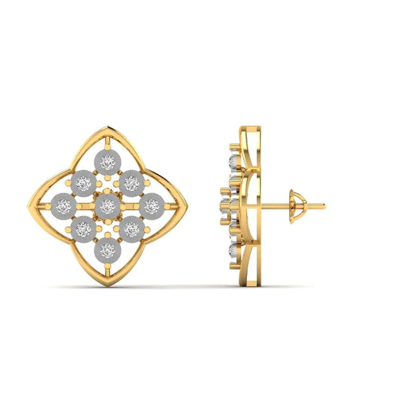 Unique Diamond Stud Earrings