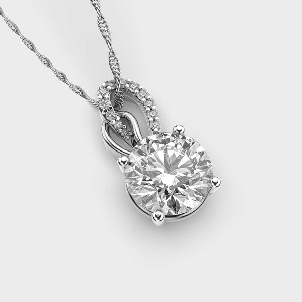 Shimmering Verda Solitaire Pendant (Without Chain)