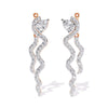 Wavy Diamond Drop Earrings
