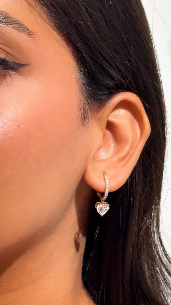 1 Carat Each Heart Delight Diamond Earrings